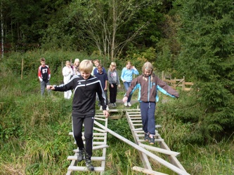 Tarzan-løypa på Aarholt-tunet leirskole